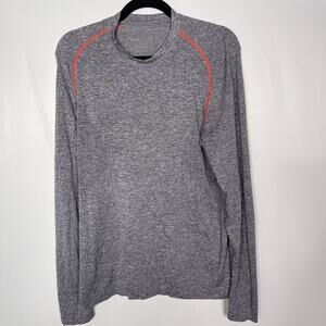 Lululemon Mens Small S Heather Gray Metal Vent Tech Long Sleeve Crew Neck Raglan